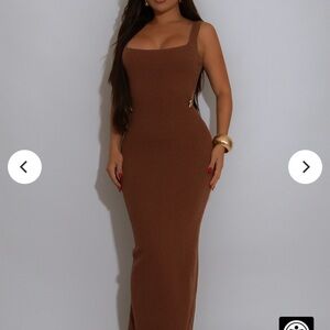 Elegant Brown Maxi Dress